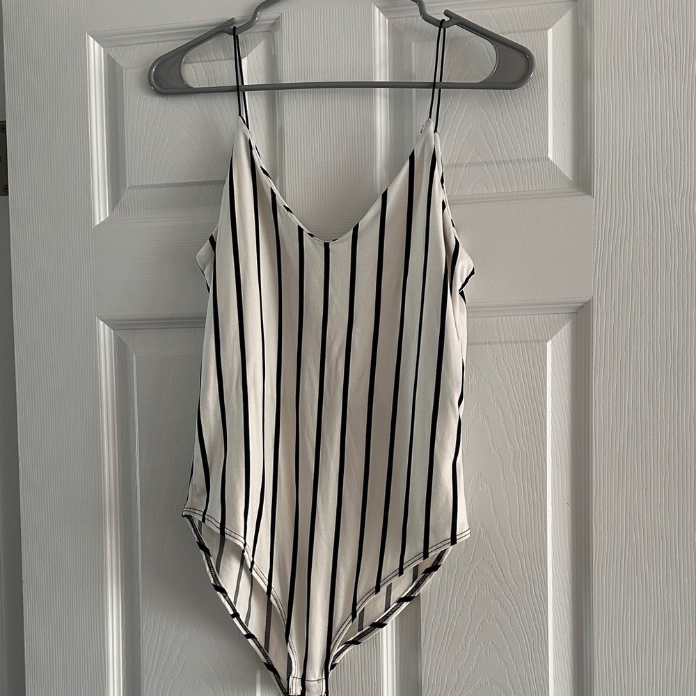 Gaze Monochrome Striped Bodysuit